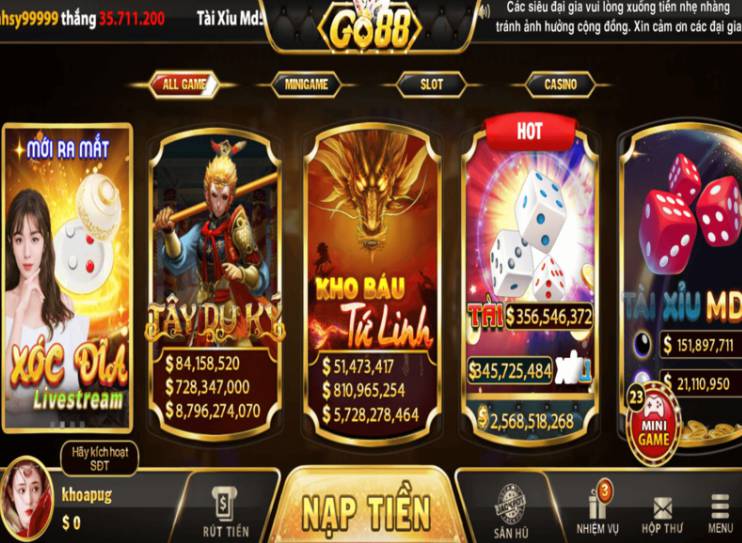 Hệ thống Hi88 cung cấp rất nhiều trò chơi trực tuyến đa dạng - Hi88