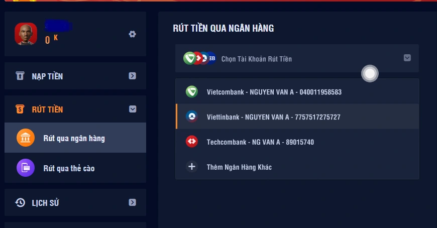 Lưu ý quan trọng đối với giao dịch nạp tiền Fcb88 - Fcb88
